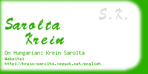 sarolta krein business card